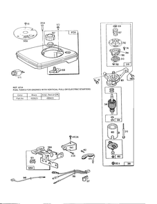 Electric Starter,misc Elect Diagram and Parts List for 114702-0172-XX  Briggs and Stratton Engine